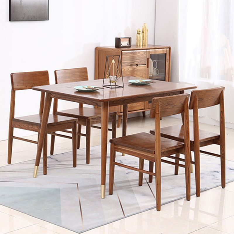 Contemporary Rectangle Dining Table Red gold sandalwood Solid Wood Table with 4 Legs Clearhalo ' dining_table' 'Dining Tables & Seating' 'Dining Tables' 'furn' 'furn_dining_table' 'Furniture' 'furniture_dining_table' 'Kitchen & Dining Furniture' 'kitchen&dining_furn' 'kitchen' 'kitchen_dining_table' 1200x1200_6e1d61a8-a251-4341-9bf2-acf58d90b6af