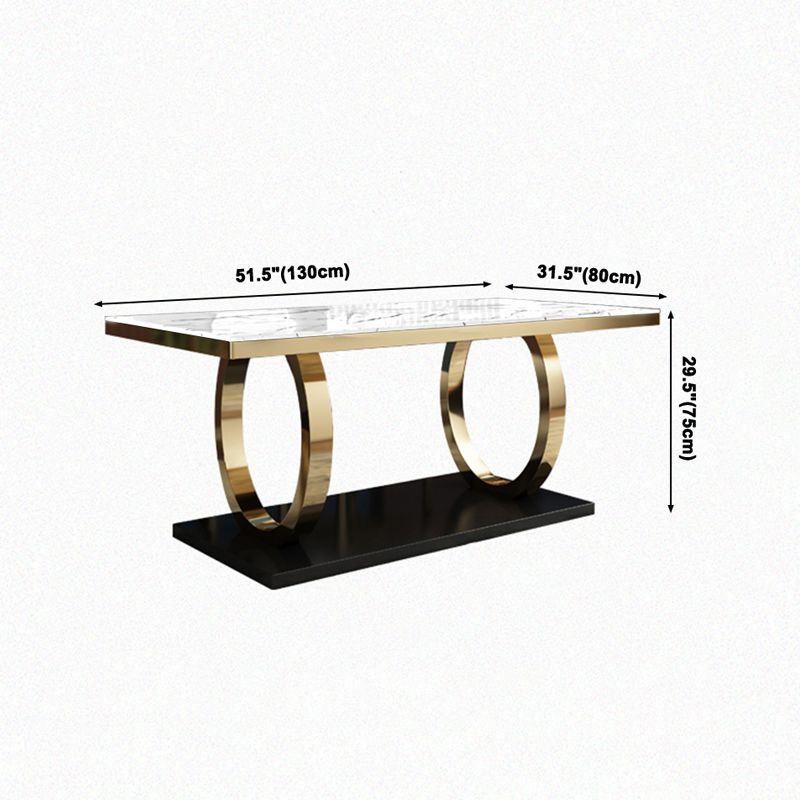 Luxury Style Marble Dining Table Trestle Base Rectangle Table for Home Clearhalo ' dining_table' 'Dining Tables & Seating' 'Dining Tables' 'furn' 'furn_dining_table' 'Furniture' 'furniture_dining_table' 'Kitchen & Dining Furniture' 'kitchen&dining_furn' 'kitchen' 'kitchen_dining_table' 1200x1200_6e1e291b-95ed-483e-9226-a70e44d83392