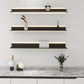 Industrial Metal Bookcase Closed Back Black Horizontal Bookshelf