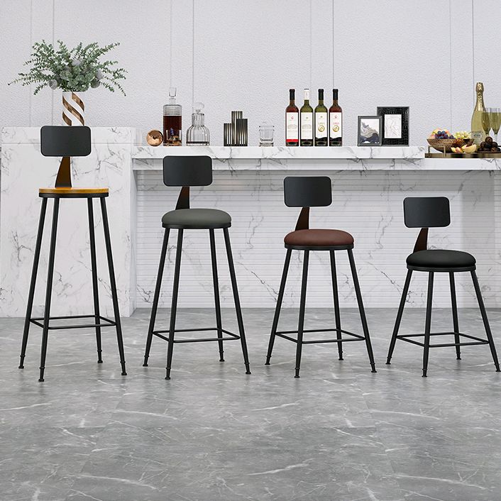 Industrial Style Bar-stool Metal Legs Counter Stool for Kitchen Bar Clearhalo 'Bar Furniture' 'Bar Stools' 'bar_stools' 'furn' 'furn_bar_stools' 'furniture_bar_stools' 'Kitchen & Dining Furniture' 'kitchen&dining_furn' 'kitchen' 'kitchen_furn' Furniture' 1200x1200_6e2017d9-997f-45ea-9d03-8769639162f6
