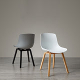 Contemporary Style Dining Room Chairs Solid Armless Chair with Wooden Legs Clearhalo ' kitchen&dining_furn' 'Dining Chairs' 'Dining Tables & Seating' 'dining_chair' 'Furniture' 'furniture_dining_chair' 'Kitchen & Dining Furniture' 'kitchen' 1200x1200_6e206f39-d861-43d1-9731-1cdce905b452