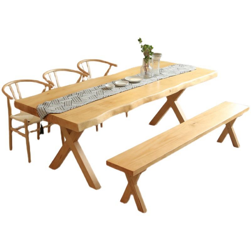 Ensemble de salle à manger moderne 1/2/5 pièces, table et chaises en bois massif