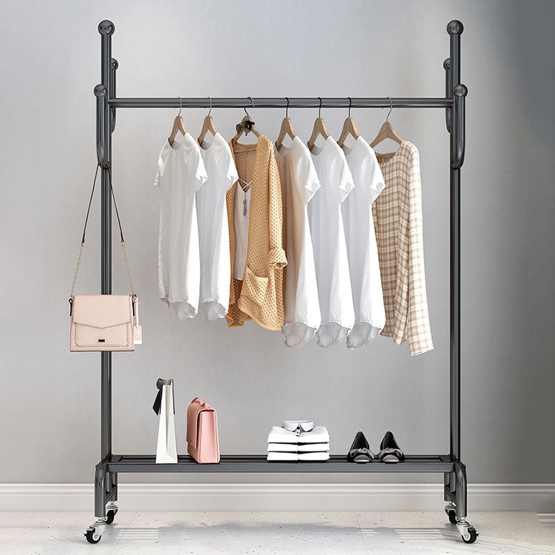Metal Coat Hanger Hanging Metal Coat Rack Rail Entryway Kit with Shelf Clearhalo 'Entry & Mudroom Furniture' 'furn' 'furn_hall_tree_coat_racks' 'Furniture' 'Hall Trees & Coat Racks' 'hall_tree_coat_racks' 1200x1200_6e216554-149a-4db1-a8d0-469a9e704959