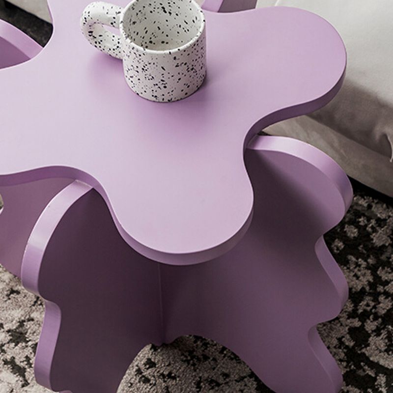 Contemporary Geometric Side End Snack Table X-base End Table