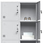 Contemporary Style Metal Wardrobe White Colour Soft Close Doors Wardrobe Closet