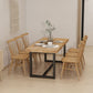 Industrial Solid Wood Dining Table Set 1/5/7 Pieces Dining Set Clearhalo 'Dining Room Sets' 'Dining Tables & Seating' 'dining_room_set' 'furn' 'furn_dining_room_set' 'Furniture' 'Kitchen & Dining Furniture' 1200x1200_6e222ad2-29b1-49a8-a8bc-f310d4e45366