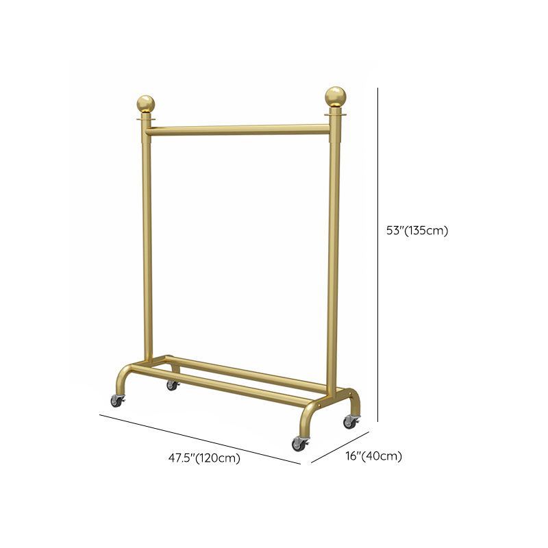 Rack de manteau contemporain métal rail suspendu étagère inférieure et crochets