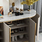 Glam -stijl Stone Buffet Sideboard 35.4 "H Deur Dining Room Buffet Server