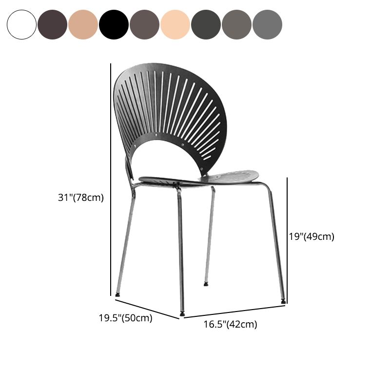 Industrial Style Metal Chair Dining Armless Open Back Chairs for Kitchen Clearhalo 'Dining Chairs' 'Dining Tables & Seating' 'dining_chair' 'furn' 'furn_dining_chair' 'Furniture' 'furniture_dining_chair' 'Kitchen & Dining Furniture' 1200x1200_6e24019f-4150-4276-851d-9532f2ad0b37