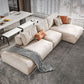 Glam Style Sectional Latex/down Upholstery Filled Faux Leather Sofa