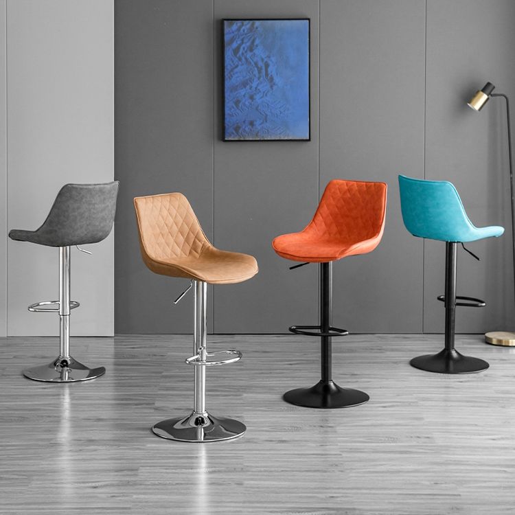 Modern Adjustable Height Bar Stool Swivel Leather Low Back Counter Stool Clearhalo 'Bar Furniture' 'Bar Stools' 'bar_stools' 'furn' 'furn_bar_stools' 'furniture_bar_stools' 'Kitchen & Dining Furniture' 'kitchen&dining_furn' 'kitchen' 'kitchen_furn' Furniture' 1200x1200_6e26e9ab-9f42-4756-80da-3459bb89d095
