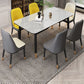 Dining Room Set Modern with Sintered Stone Dining Table and Cushion Chairs Clearhalo 'Dining Room Sets' 'Dining Tables & Seating' 'dining_room_set' 'furn' 'furn_dining_room_set' 'Furniture' 'furniture_dining_room_set' 'Kitchen & Dining Furniture' 'kitchen&dining_furn' 'kitchen' 1200x1200_6e26f648-90ec-4381-ba3f-daaef361e7eb