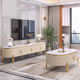 Console TV TV GLAM White TV con cassetti