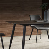 Modern Sintered Stone Top Dining Set Rectangle 1/2/5/7 Pieces Black Dining Room Table Set