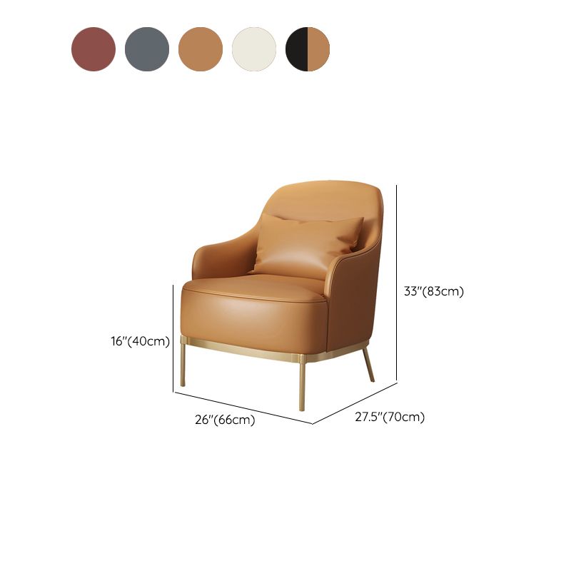 グラムラウンドアームベーシック4レッグアクセントアームチェア付きクロムベース