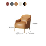 グラムラウンドアームベーシック4レッグアクセントアームチェア付きクロムベース