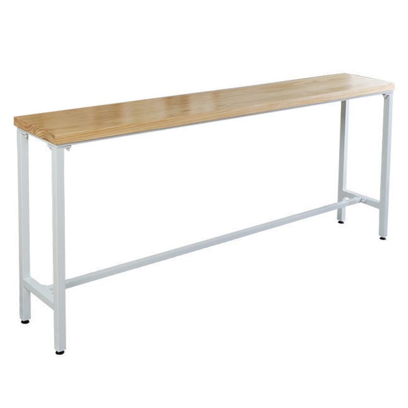 Industrial Style Rectangle Bar Table Solid Wood Fixed Bistro Bar Desk Clearhalo 'Bar Furniture' 'Bar Tables' 'bar_tables' 'furn' 'furn_bar_tables' 'Furniture' 'Kitchen & Dining Furniture' 1200x1200_6e29d9af-7df4-49af-a3c3-6dc9b87df034