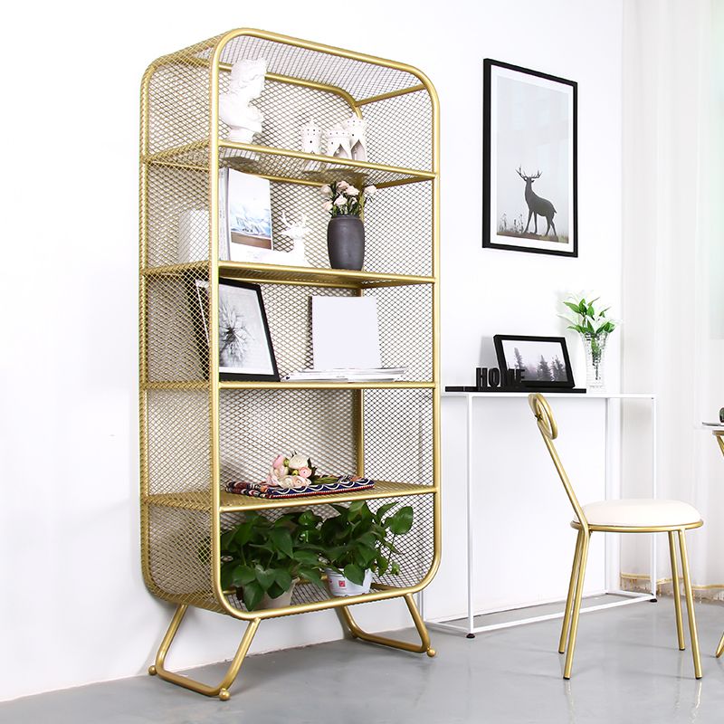 Contemporary Standard Metal Bookcase Closed Back Bookshelf with Rectangular Shelves Clearhalo 'Bookcases' 'furn' 'furn_bookcases' 'Furniture' 'Office Furniture' 1200x1200_6e2b4b82-308d-414e-897e-5bf292862dad