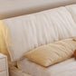 Modern Style Upholstered Headboard White Imitation Leather Bed