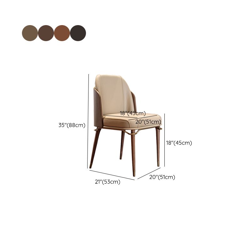 Gestoffeerde eetkamerstoelen faux lederen stoelen met houten basis