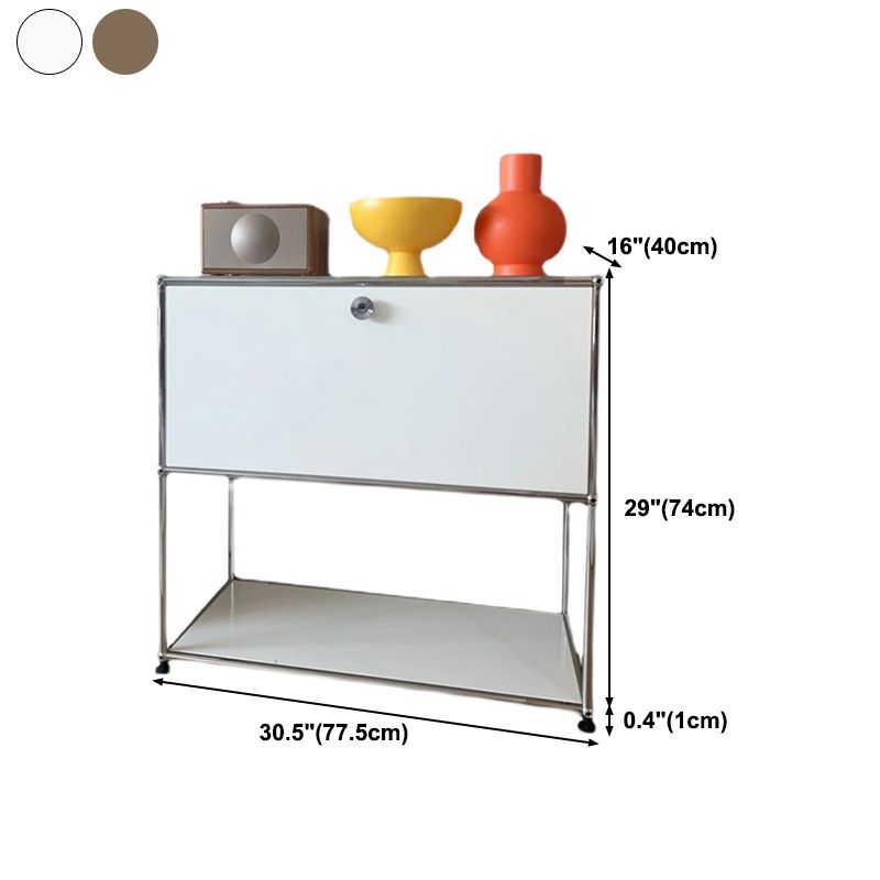 Aparador de estilo de estilo contemporáneo de estilo de madera con marco de metal