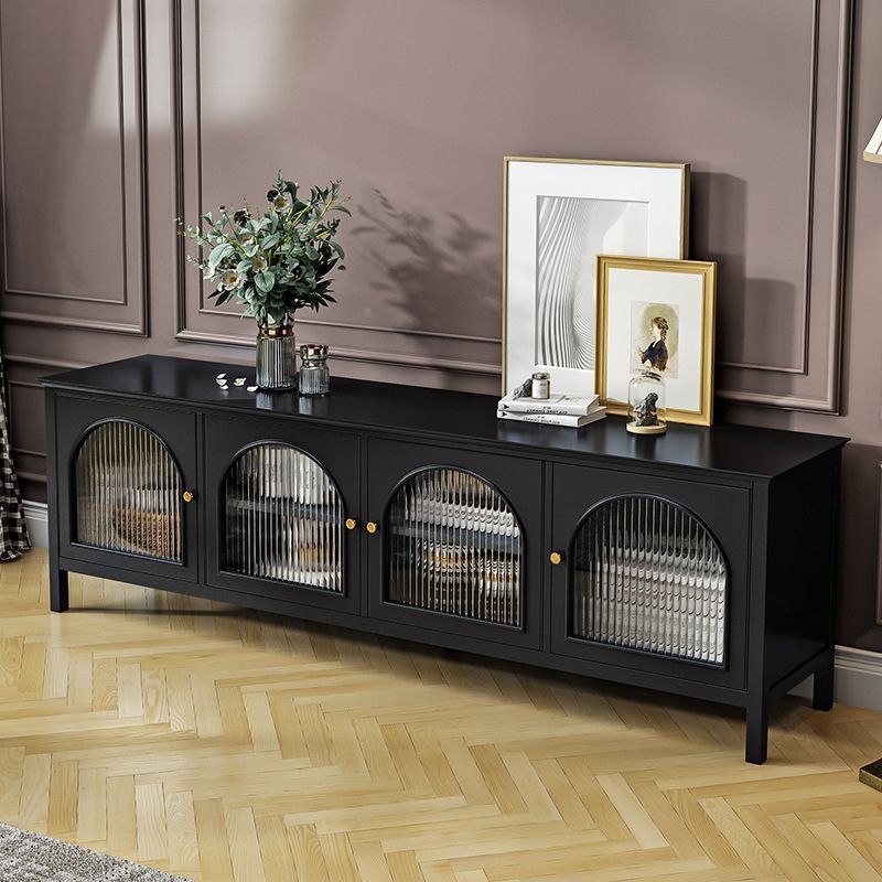 Industrial Metal TV Media Stand Polish Finish Media Console with Enclosed Storage Clearhalo 'furn' 'furn_tv_stands_entertainment_centers' 'Furniture' 'Living Room Furniture' 'TV Stands & Entertainment Centers' 'TV Stands & Media Storage Furniture' 'tv_stands_entertainment_centers' 1200x1200_6e2f0cbd-d96c-4716-80ae-ae4337a5eb29