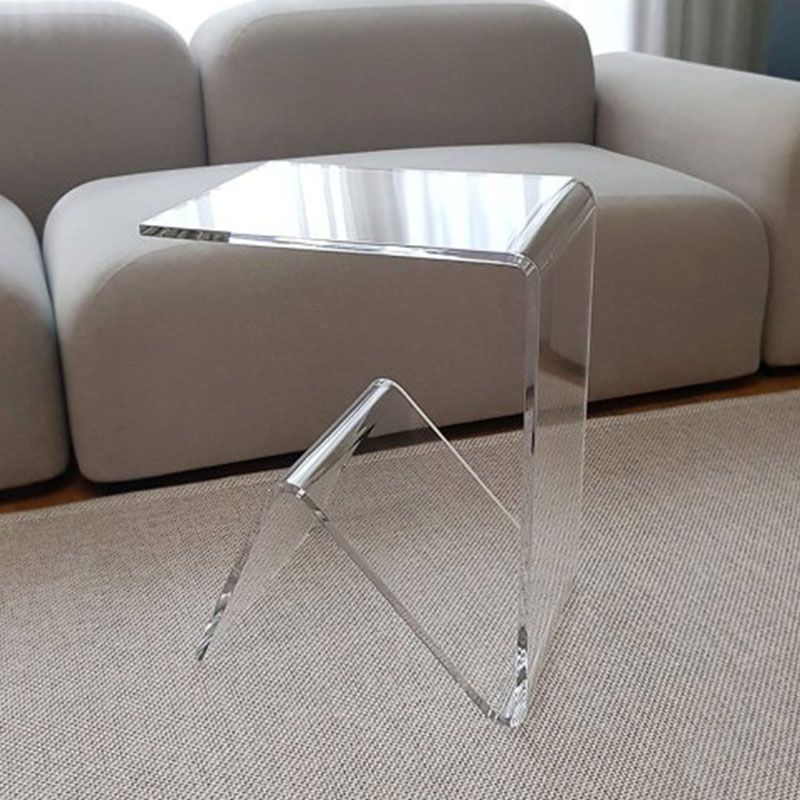 Plastic Abstract End Table Rectangular Corner Table for Living Room