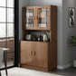 Server a buffet da 71,6 "moderni in legno ingegnerizzato con porte di vetro