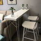 Modern White Counter Height Table Metal and Wood Indoor Rectangle Pub Bar Table Clearhalo 'Bar Furniture' 'Bar Tables' 'bar_tables' 'furn' 'furn_bar_tables' 'Furniture' 'furniture_bar_tables' 'Kitchen & Dining Furniture' 'kitchen&dining_furn' 'kitchen' 1200x1200_6e319387-c9f1-428b-88b6-1faf64e4676a