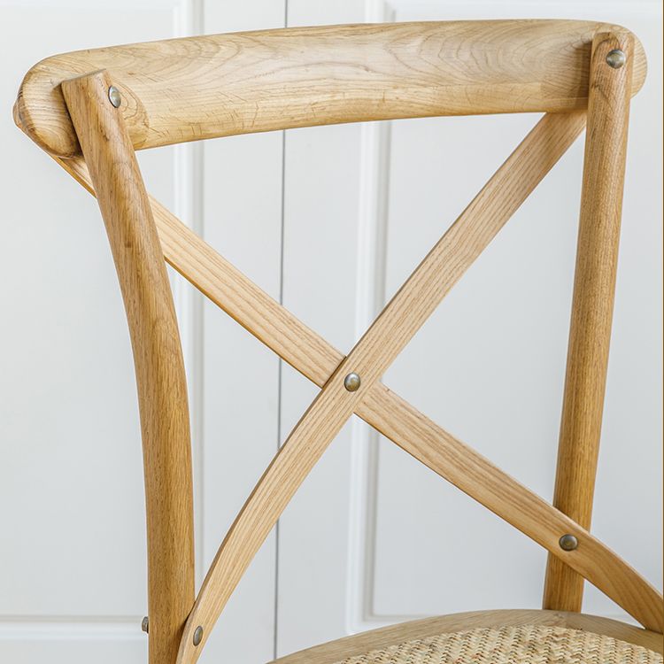 Chaise d'appoint de Style moderne, chaise de salle à manger en bois à dossier croisé pour la maison