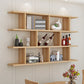 Contemporary Engineered Wood Bookcase Wall Mounted Book Shelf for Office
