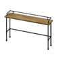 Industrial Wood Bar Table with Rectangle Table Top Black Trestle Table - 42" H Clearhalo 'Bar Furniture' 'Bar Tables' 'bar_tables' 'furn' 'furn_bar_tables' 'Furniture' 'furniture_bar_tables' 'Kitchen & Dining Furniture' 1200x1200_6e33eac6-4ac7-42bc-add1-eab4c1057f0a