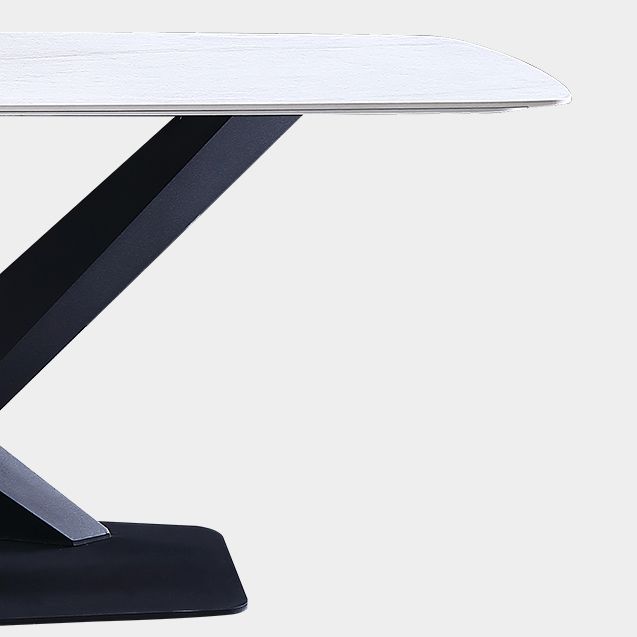 Traditional Luxury Rectangle Dining Table Sintered Stone Table with Pedestal Base Clearhalo ' dining_table' 'Dining Tables & Seating' 'Dining Tables' 'furn' 'furn_dining_table' 'Furniture' 'furniture_dining_table' 'Kitchen & Dining Furniture' 'kitchen&dining_furn' 'kitchen' 'kitchen_dining_table' 1200x1200_6e349716-1821-4aac-a88b-7df78504567a