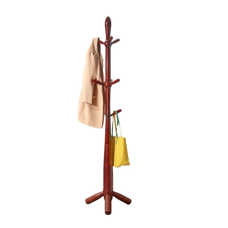 Modern Hall Stand Wood Framed Free Standing with Hooks Coat Rack Clearhalo 'Entry & Mudroom Furniture' 'furn' 'furn_hall_tree_coat_racks' 'Furniture' 'Hall Trees & Coat Racks' 'hall_tree_coat_racks' 1200x1200_6e34e974-5279-4102-a272-18ed26ff45ba