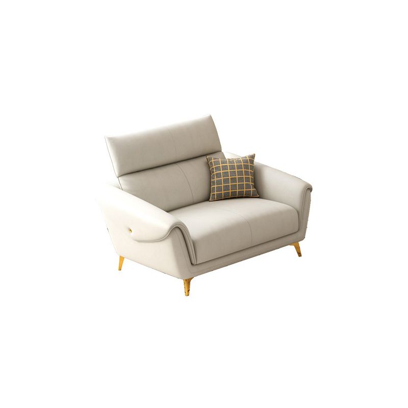 Sofá de cuero falso 37.40 "D x 37.40" H Sofá de brazo acampanado para sala de estar