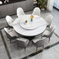Round Stone Turntable Table Minimalist Furniture with Pedestal Base Clearhalo 'Dining Tables & Seating' 'Dining Tables' 'dining_table' 'furn' 'furn_dining_table' 'Furniture' 'Kitchen & Dining Furniture' 1200x1200_6e372fda-f537-4b6e-aa9d-6e88048b3f28