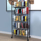 Industrial Metal Geometric Bookcase Open Back Bookcase with Wheels Clearhalo 'Bookcases' 'furn' 'furn_bookcases' 'Furniture' 'Office Furniture' 1200x1200_6e3757e5-4c2b-4ff6-ac03-038925c9b15c
