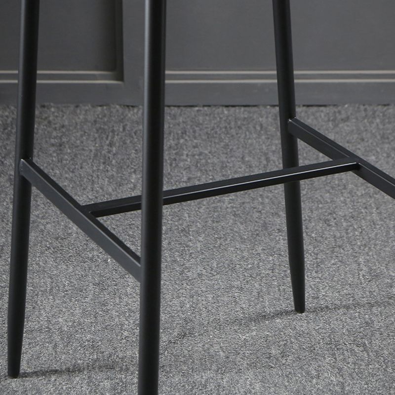 Contemporary Upholstered Counter Stool Low Back Bar Stool with Footrest Clearhalo 'Bar Furniture' 'Bar Stools' 'bar_stools' 'furn' 'furn_bar_stools' 'Furniture' 'Kitchen & Dining Furniture' 1200x1200_6e3b301b-fa21-4cb0-864f-79156f28deaa