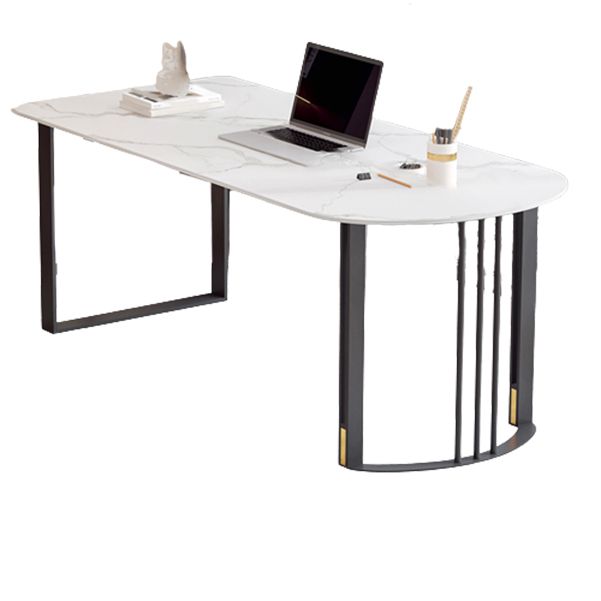 Scrivania da ufficio a mezzo circo industriale scrivania per finiture antiche con gambe metalliche