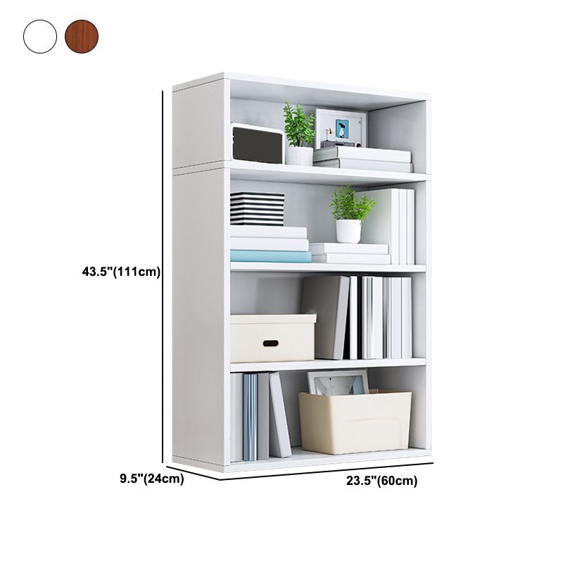 Libreria moderna in legno ingegnerizzato libreria verticale standard in bruncio