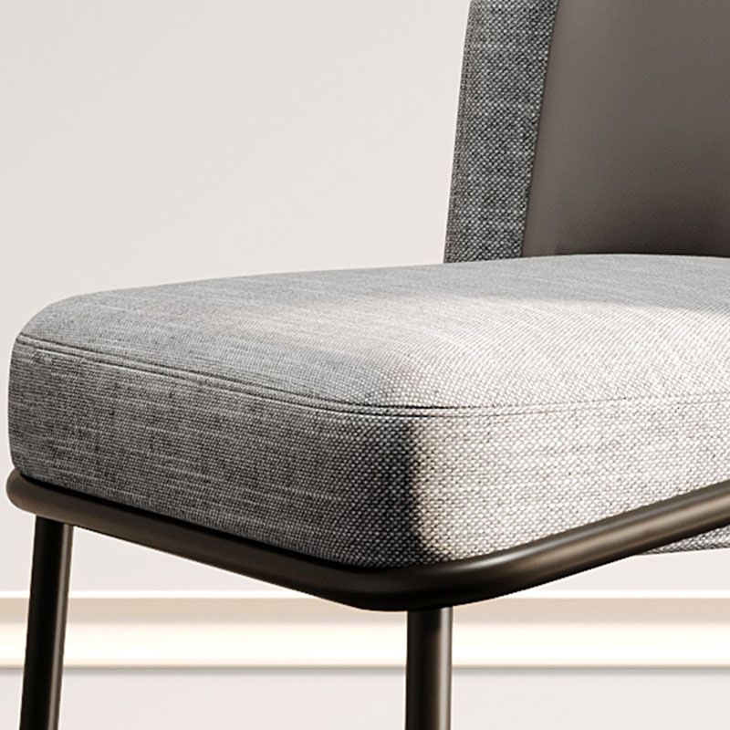 Nordic Design Armless Solid Back Chair for Home Linen Dining Chair Clearhalo 'Dining Chairs' 'Dining Tables & Seating' 'dining_chair' 'furn' 'furn_dining_chair' 'Furniture' 'furniture_dining_chair' 'Kitchen & Dining Furniture' 1200x1200_6e3d542f-34e0-40ef-8331-9e9bd21aa91d