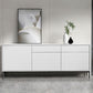 Contemporary Wood Sideboard Adjustable Shelves Dining Room Sideboard Clearhalo 'buffet_sideboard' 'Buffets & Sideboards' 'furn' 'furn_buffet_sideboard' 'Furniture' 'Kitchen & Dining Furniture' 1200x1200_6e3dcb27-31bd-4841-acf0-cf972d6c7685