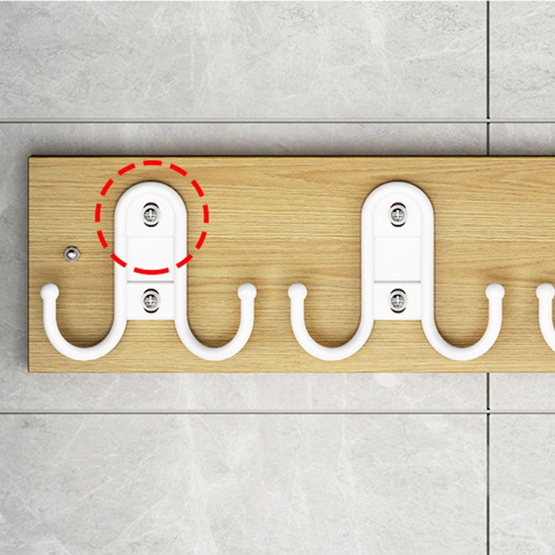 Rastrellino moderno per cappotto in legno con ganci per cappotto