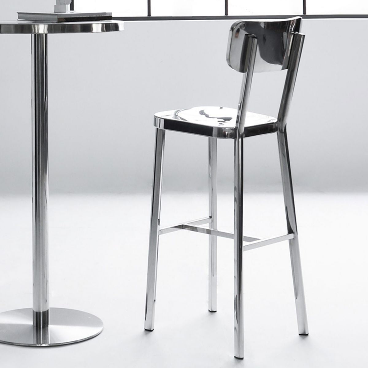 Contemporary 43" Height Metal Backrest Counter Stool in Silver Clearhalo 'Bar Furniture' 'Bar Stools' 'bar_stools' 'furn' 'furn_bar_stools' 'Furniture' 'Kitchen & Dining Furniture' 1200x1200_6e3f4766-9b41-4e86-aa72-4b147191eafe
