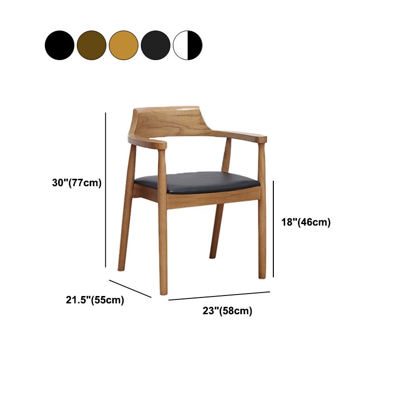 Arm Dining Chairs Contemporary Solid Wood Side Chairs for Dining Room Clearhalo 'Dining Chairs' 'Dining Tables & Seating' 'dining_chair' 'furn' 'furn_dining_chair' 'Furniture' 'furniture_dining_chair' 'Kitchen & Dining Furniture' 1200x1200_6e3f8157-8f62-48bf-a078-f4b03d9dc77b