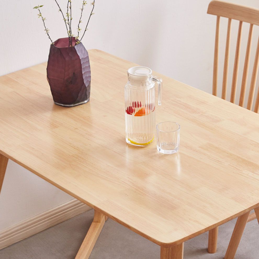 モダンな1/2/5ピースダイニングセット長方形のゴム製の木製ダイニングテーブルダイニングルーム用