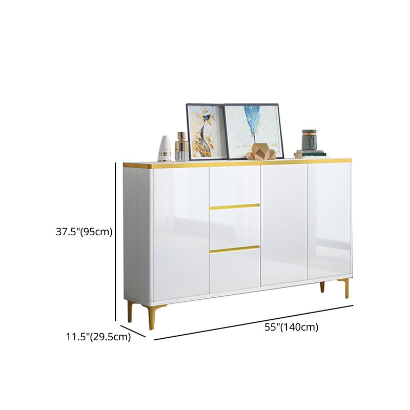 Server da pranzo bianco contemporaneo prodotto in legno regolabile server