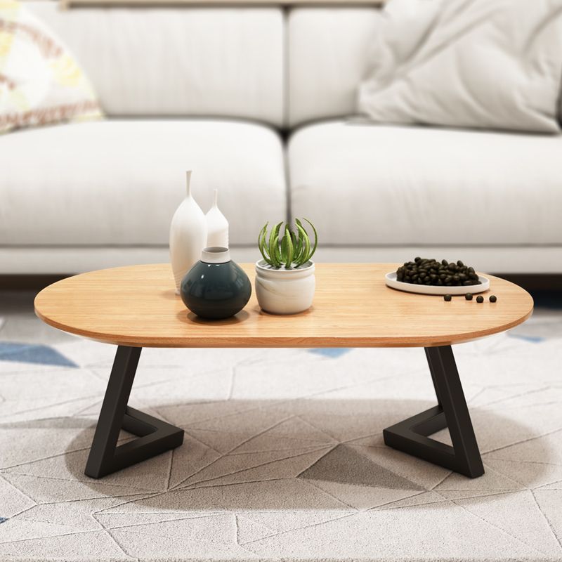 Solid Wood 2 Legs Coffee Table Modern Minimalist Coffee Table Clearhalo 'Coffee & Accent Tables' 'Coffee Tables' 'coffee_tables' 'furn' 'furn_coffee_tables' 'Furniture' 'Living Room Furniture' 1200x1200_6e422f78-b3b9-4d65-8c5b-da9b4b51c438