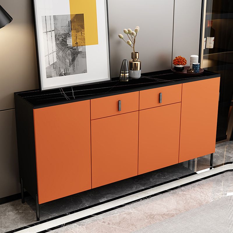 Stone Credenza Modern & Contemporary Server with Drawers and Cabinets Clearhalo 'buffet_sideboard' 'Buffets & Sideboards' 'furn' 'furn_buffet_sideboard' 'Furniture' 'Kitchen & Dining Furniture' 1200x1200_6e469cdd-71a1-488a-8e67-ed3c5a3e015d