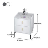 20 "H Stone Top Night Tisch moderne 2-DRAWER-Aufbewahrungsbeine inklusive Betten Nachttisch